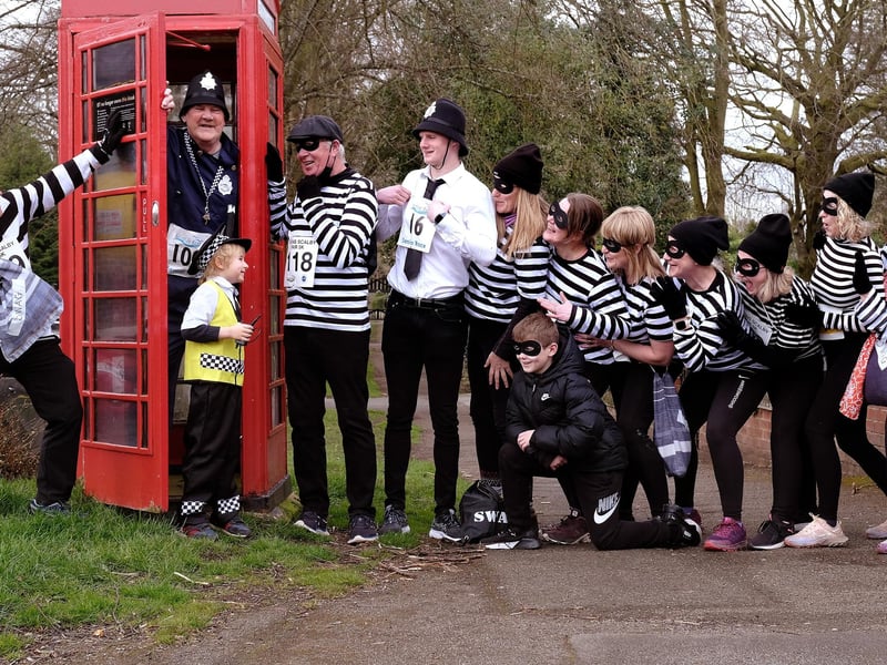 The robbers caught the police man (and police boy)!
