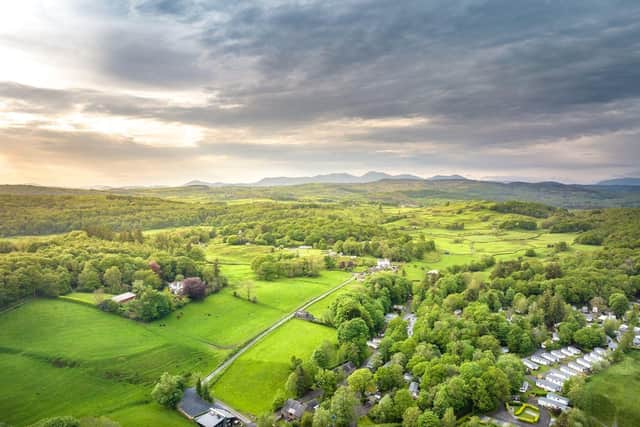 Partington's Black Beck holiday park aerial shot