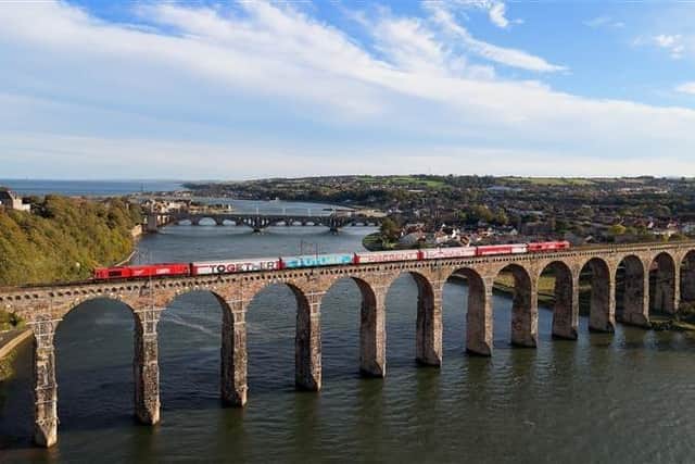 Inspiration crosses Royal Border Bridge - Credit Railway 200