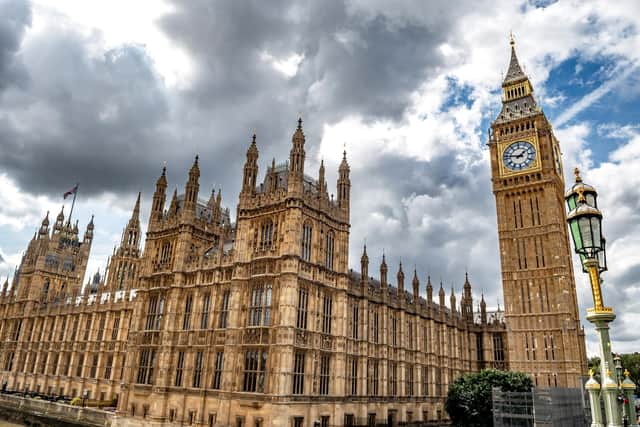 Big Ben and Houses of Parliament in Westminster.