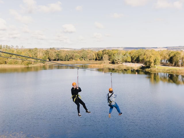 Zip Line at North Yorkshire Water Park