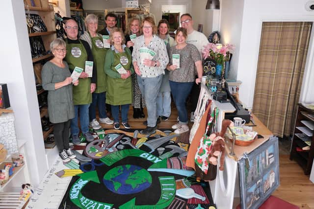 Businesses featured. Ryedale Remakes - Library of Things x 3 - Norton Hive - Manie Jean Boutique - Sue Jefferson, Co-Founder and Director of Circular Malton & Norton CIC - Scoops - Ryedale Remakes - Cosy Cottage. Image: Richard Ponter