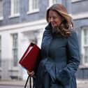 LONDON, ENGLAND - JANUARY 17:  Education Secretary Gillian Keegan leaves following the weekly cabinet meeting at 10 Downing Street on January 17, 2023 in London, England. (Photo by Dan Kitwood/Getty Images)