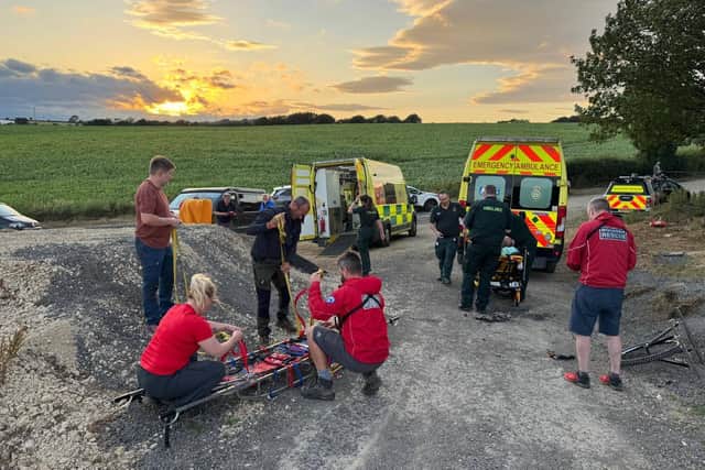 The team was called to assist a person who had collapsed in a field near Scarborough (Image: Scarborough and Ryedale Mountain Rescue Team)