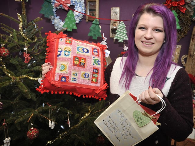 Laura Jarvis of Violet Lux taking part in the Totally Locally campaign
Picture by Neil Silk