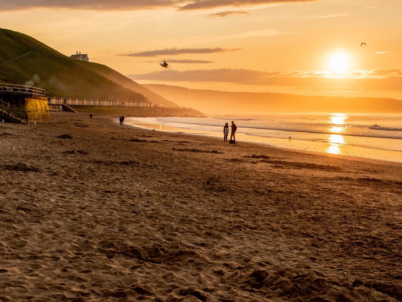 Spectacular sunset at Whitby beach, by Deborah McCarthy.