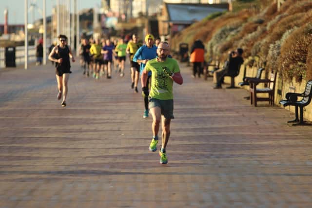 BRR's Phill Taylor in action at the New Year's Day alternative route parkrun.