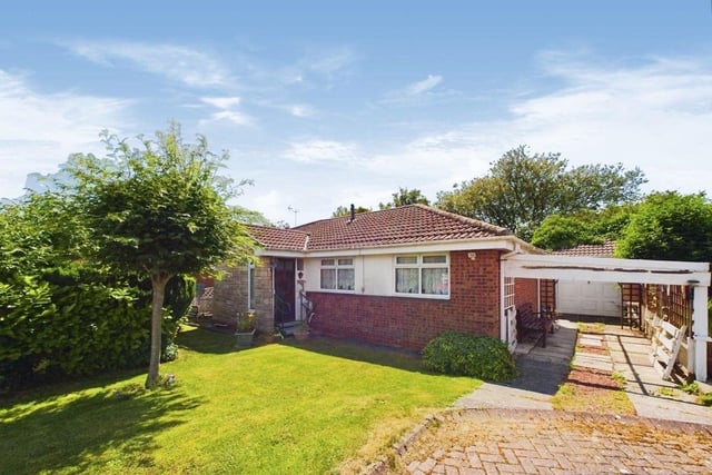 This three bedroom detached bungalow is for sale with Hunters for £210,000.