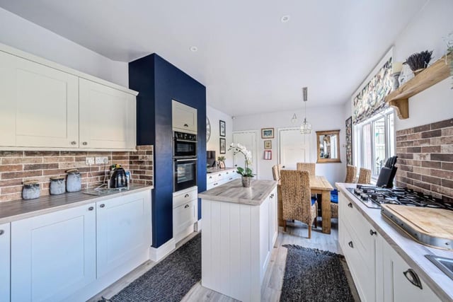 This £600,000 home has exceptional family facilities,  including this kitchen with diner.