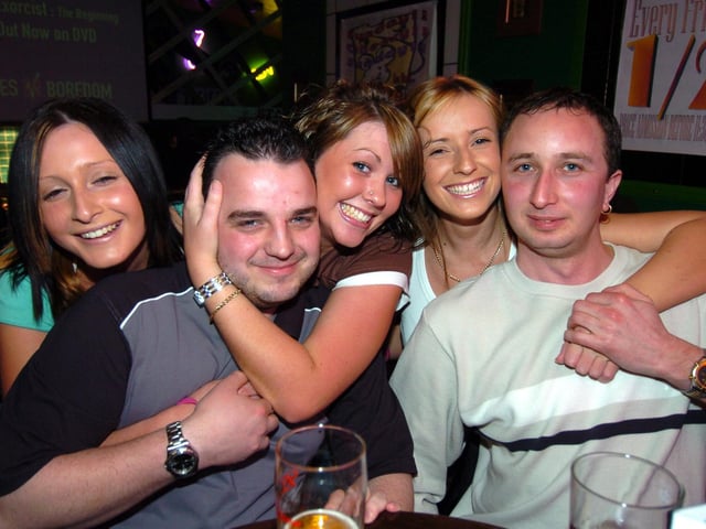 Katya, Danny, Naomi, Lynsey and Scott having a few midweek drinks.