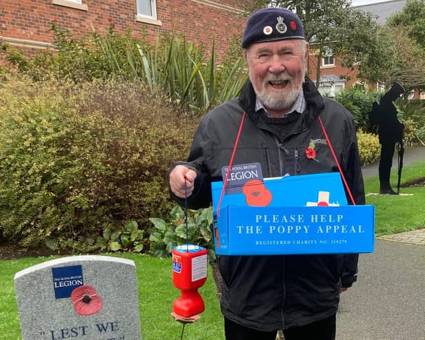Brian Wright, Filey Royal British Legion president, raised £1683.77 in 2022 Poppy Appeal.