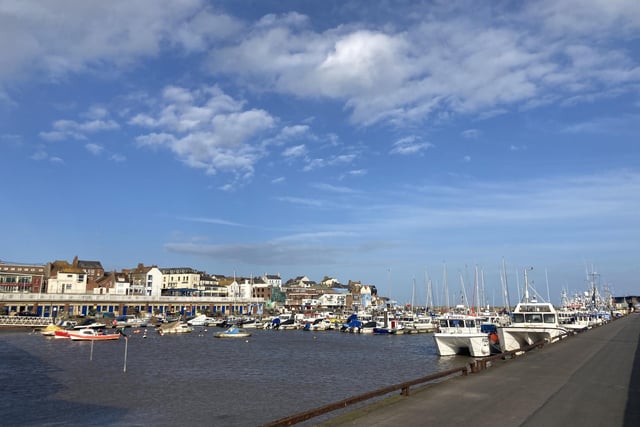 Bridlington harbour shone in the spring sun and was a hive of activity.