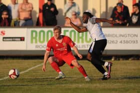 Kieran Weledji, right, was man of the match for Boro in the 1-0 loss at South Shields