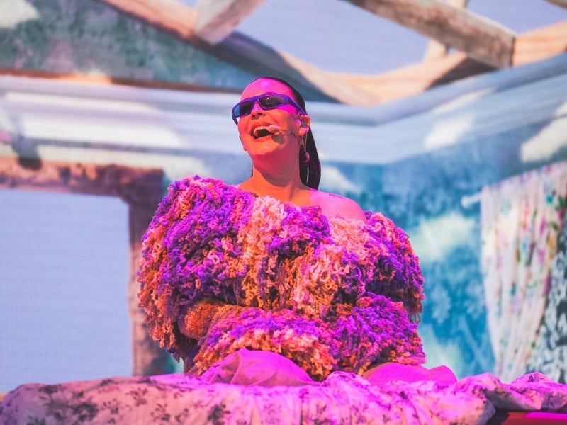 Anne-Marie entertains the Scarborough crowd at her Open Air Theatre show.