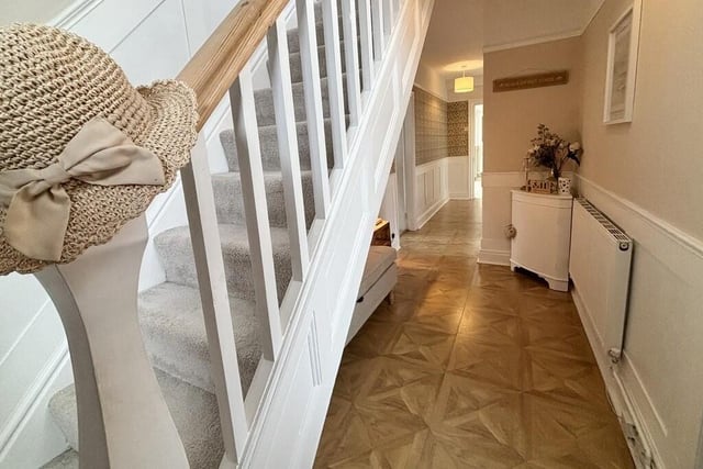 An impressive entrance hall to the property.