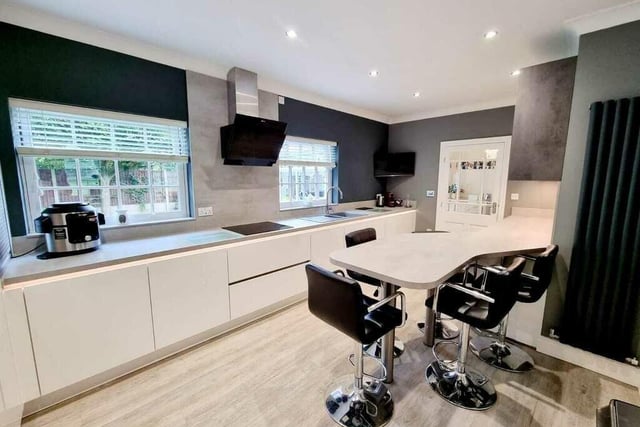 The high spec kitchen with diner has NEFF appliances.
