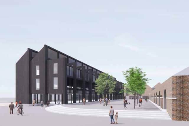 An artist's impression of the proposed use of the Comet building site.