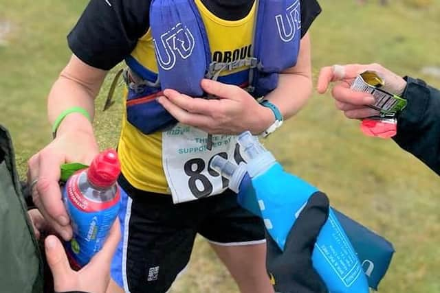 Rhona Marshall at the Yorkshire 3 Peaks race.