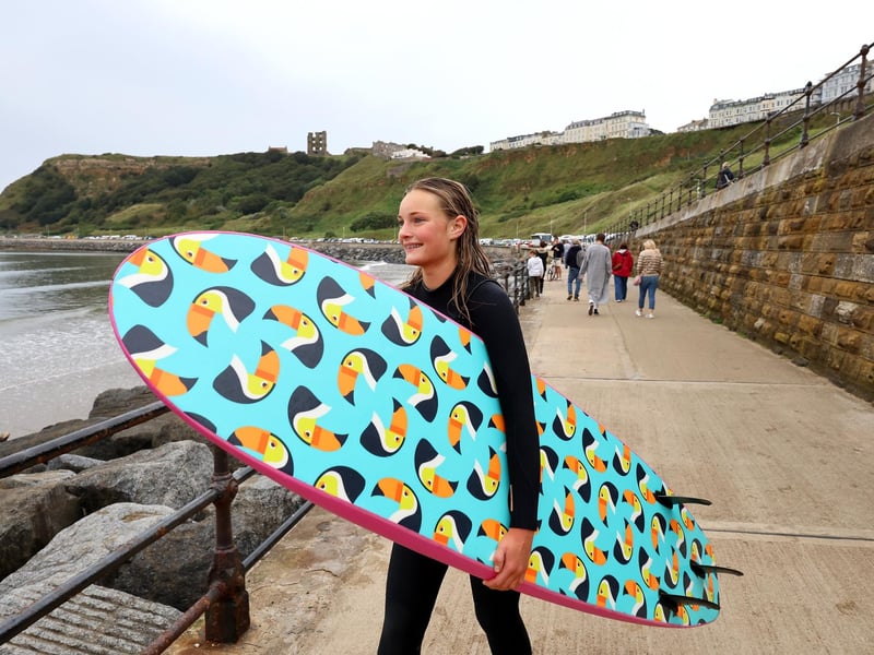 Bronte Heaton makes her way along North Bay Promenade.