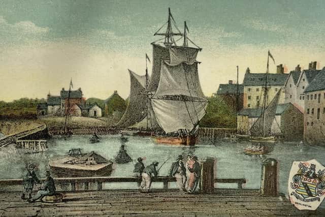 This vintage postcard shows a late 18th Century view by Francis Nicholson (1753-1844).