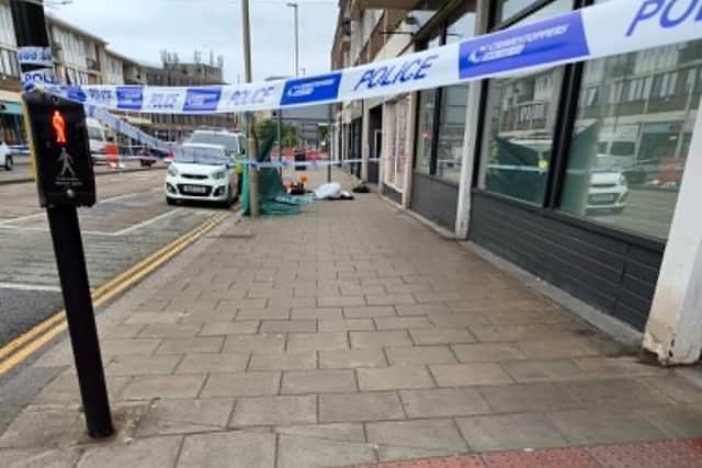 Part of Northway was cordoned off following the attack