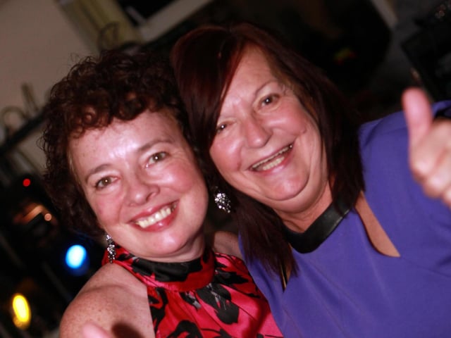 Jill and Angela having a fantastic night.