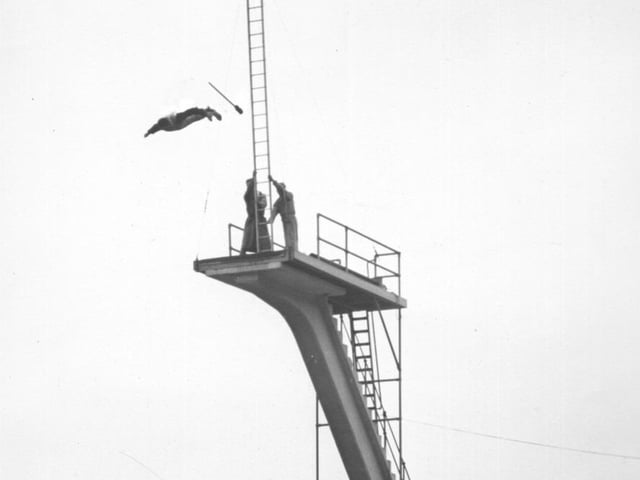 Stunts at South Bay Pool (year unknown).
