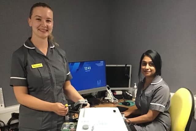 Audiology booths in Scarborough Hospital which have recently been refurbished