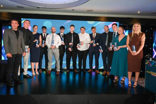 East Yorkshire Apprenticeship Awards 2025 overall winners at the Mercure Hotel, Hull. photo: Dean Atkins
