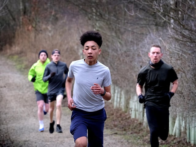 The athletes enjoy the North Yorkshire Water Park one year on.