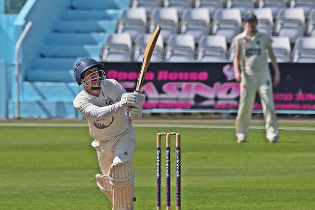 Tom Bussey made an unbeaten 35 in setting Scarborough a fine total.