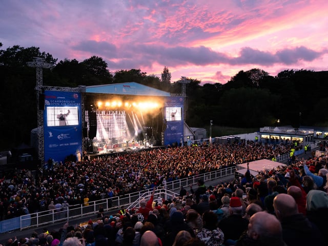 The crowd were treated to a spectacular sunset