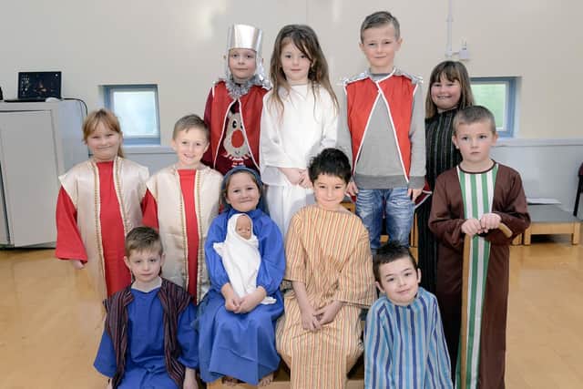 Burlington Infants School's nativity cast in 2014. (NBFP PA1451-6a)