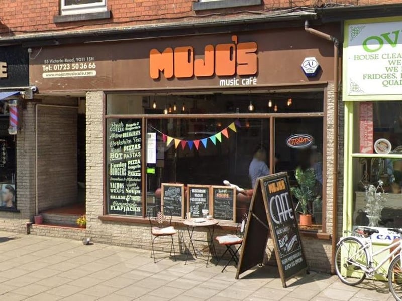 Mojo's Music Cafe is located on Victoria Road. It received 4 votes.