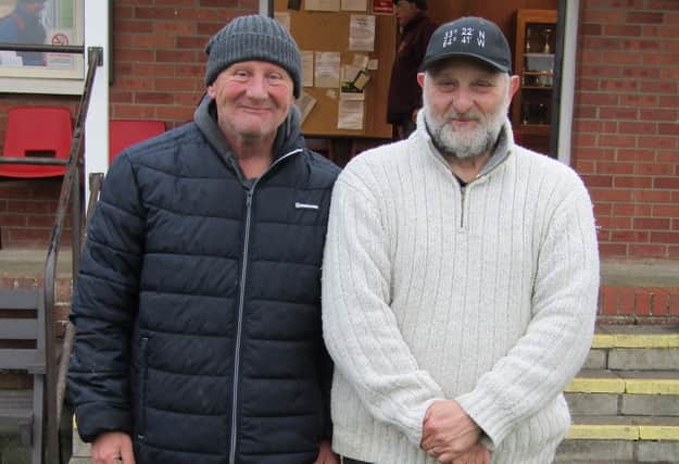 Nigel Trotter, left, claimed an Eastfield Over-60s Merit final win against Gary Thornton