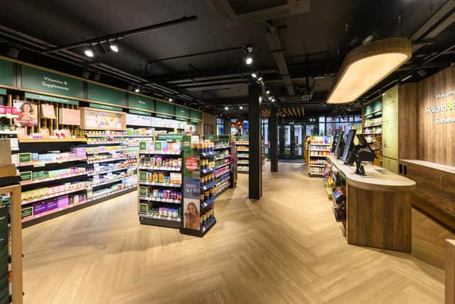 Inside Scarborough's Holland and Barrett store.