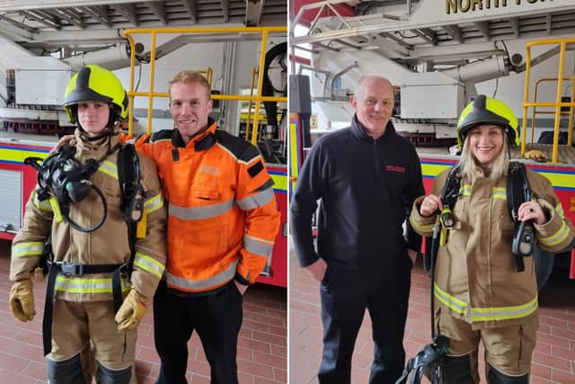 The Ukrainian families received support and information from the fire service. (Photo: Scarborough Fire Station)