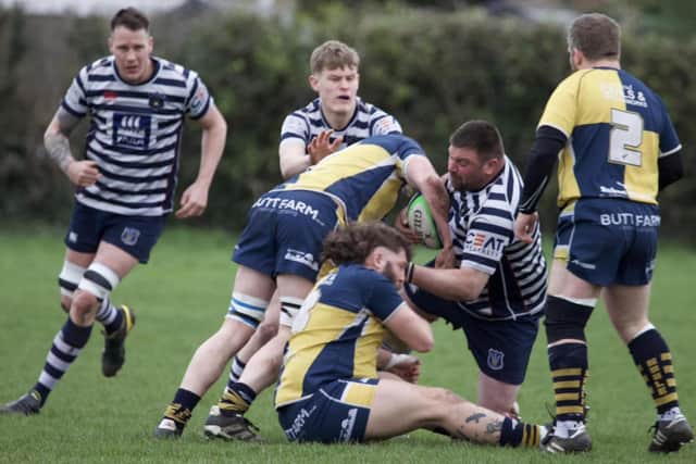 Dan Elvidge leads a Panthers attack in their 42-38 success at home to Goole. PHOTOS BY BECKY BRETT