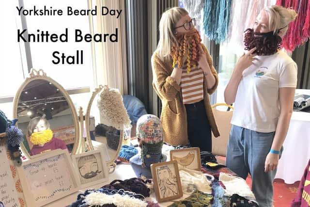 Pick up some facial adornments at the knitted beard stall.