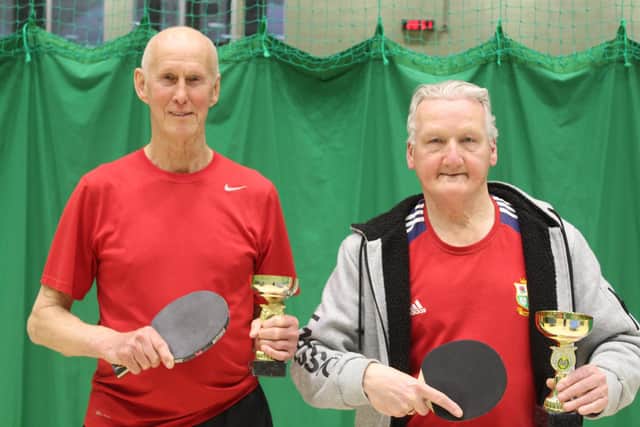 John Ockenden, left, and Chris Deegan won the Wednesday Night Round/Robin Singles tournament.
