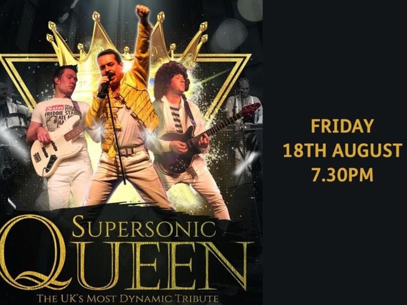 Supersonic Queen are coming to the YMCA Theatre in Scarborough on August 18. Wyrley Music and Promotions brings you this five piece fully live tribute performing all the hits and all the majesty of Queen.