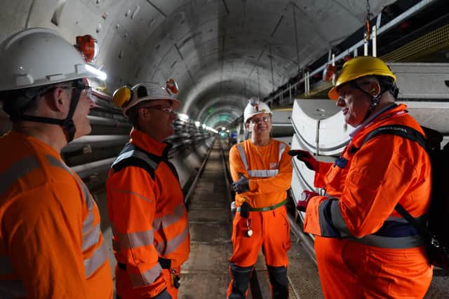 The minister learns more about the vast tunnel being bored below the North Yorkshire countryside.