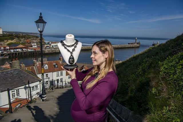 Rebecca Tucker, of Whitby Jet Museum. The black gemstone was a favourite of Queen Victoria