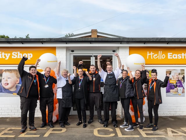 The staff at the new Community Shop.