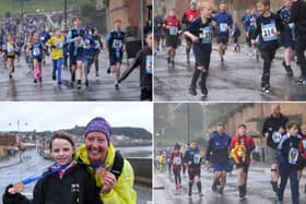Running fun in the rain at the McCain fun run along Scarborough seafront.