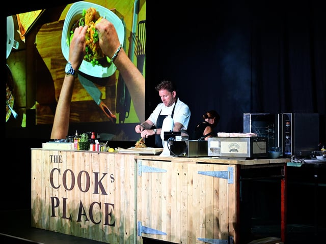 Chef James Martin during his food demo