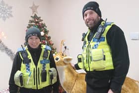 PCSO’s Karen Bradley-Aaron and Ian Fewster from Scarborough’s Neighbourhood Policing Team (NPT) three accepted an invitation to attend the St Catherine’s Hospice Christmas Extravaganza.