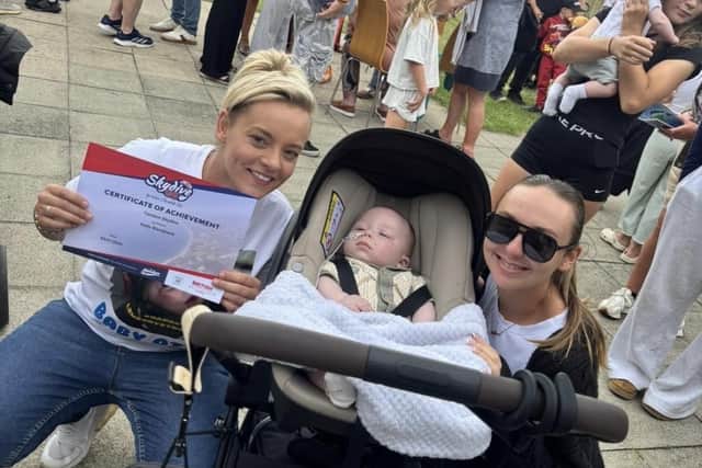 Holly Blackband is pictured with baby Otto.