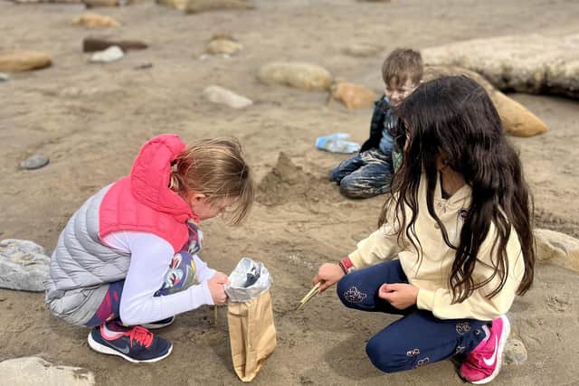 Beach clean is taking place at Robin Hood's Bay.