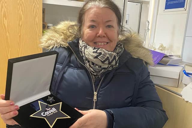 Suzanne Spence with her prestigious Cavell Star Award.